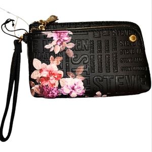Steve Madden Wristlet Black Floral